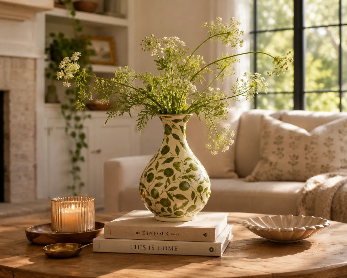 Olivia Sage Green Vase Large, Small, Sage Green