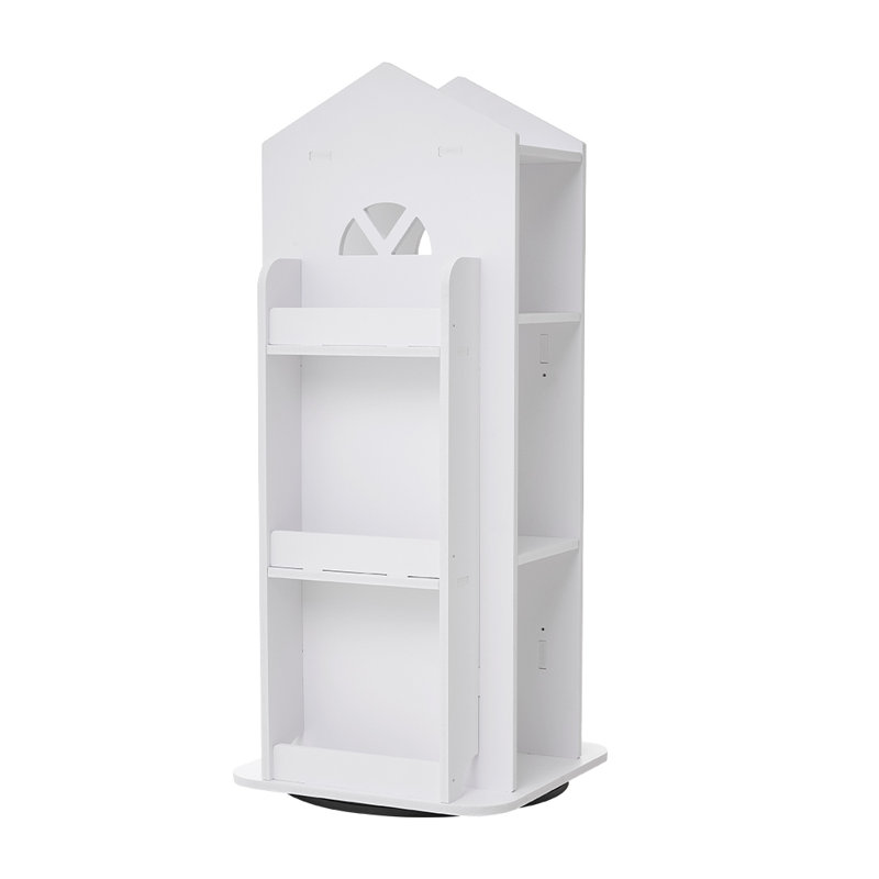 72cm H X 31cm W PVC Wood Plastic Board + Co-extruded Board + ABS Floating Shelf Kids Bookcase, White