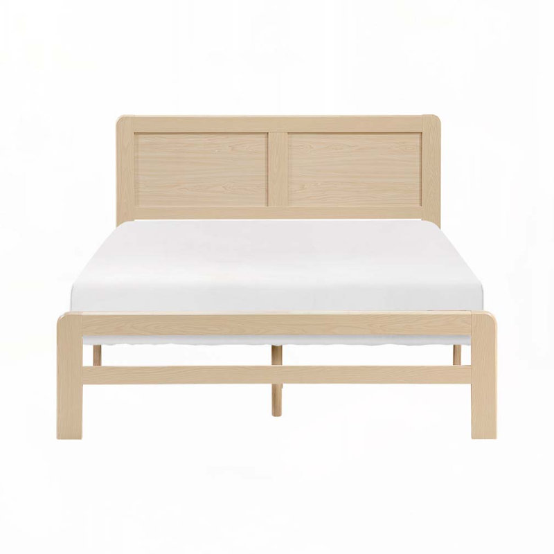 Lit plateforme en bois, Double