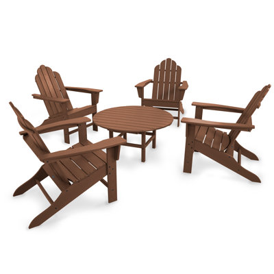 POLYWOOD Long Island Adirondack 5-Piece Conversation Group