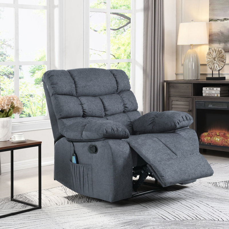 Fauteuil inclinable Teriona, Tissu gris charbon