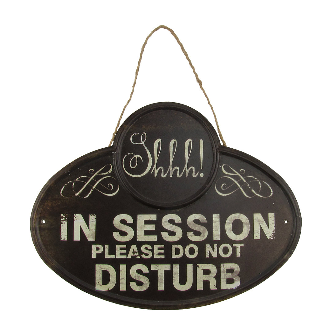 Shh! Quiet in Session Please Do Not Disturb Metal Sign Treasure Gurus
