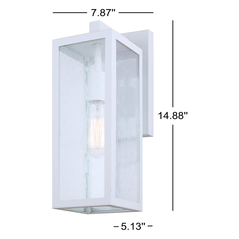 Lanterne d'extérieur 1 lumière Chen, finition blanche
