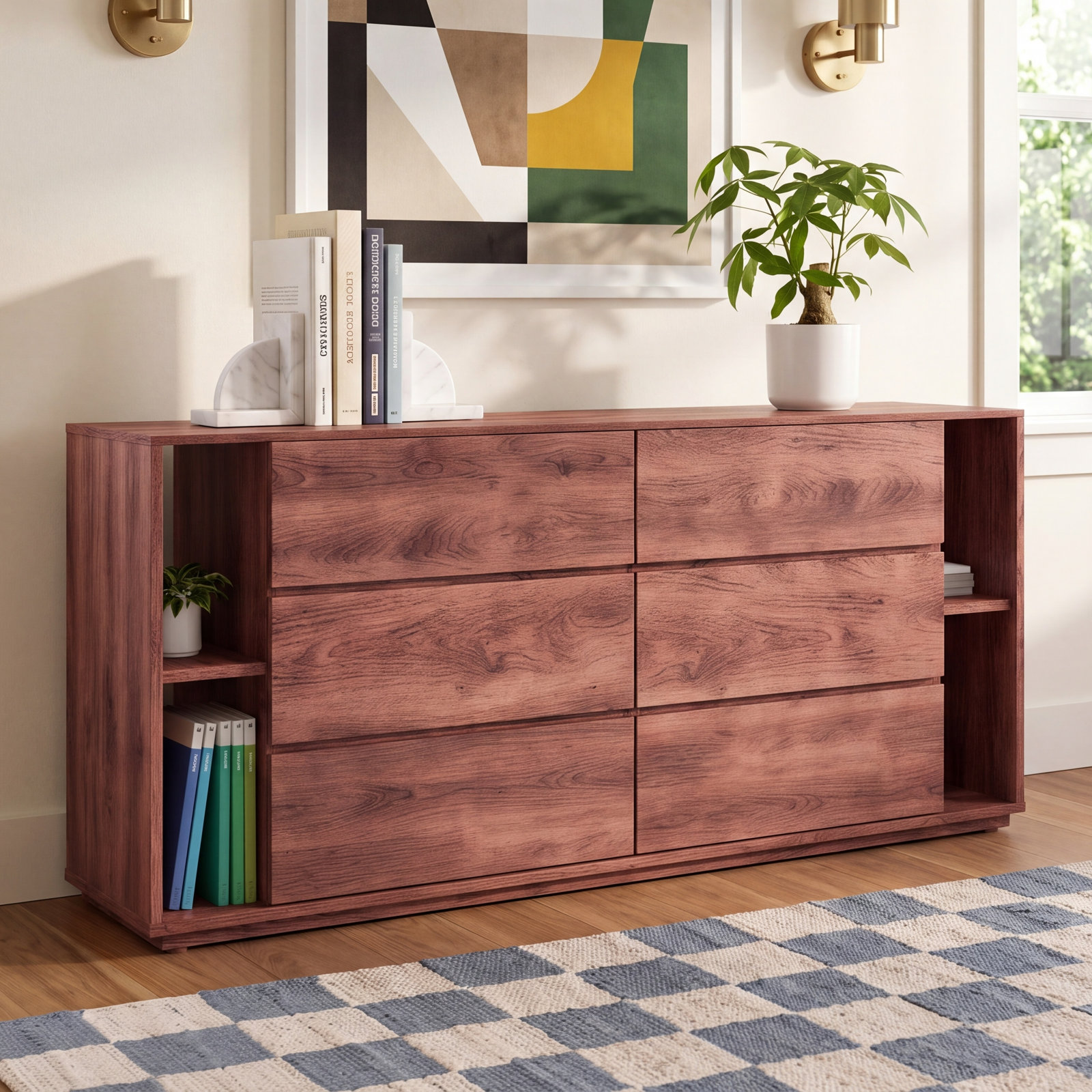 Amalie 63" Double Dresser, Walnut