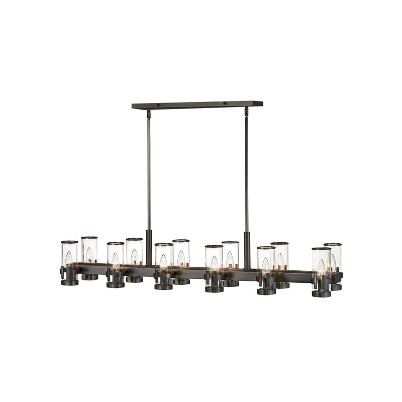 Reeve 12 - Light Kitchen Island Linear Pendant, Black Oxide