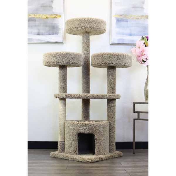 New Cat Condos 55'' Cat Tree And Condo & Reviews | Wayfair