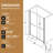 Aluminum Frame Double Sliding Shower Door, 60" Width, 72" Height, 1/4" (6mm) Tempered Glass With - Proof Film, Waterproof Design And Reversible, Bathroom Tall Door 6mm Clear Shatter Corrosion