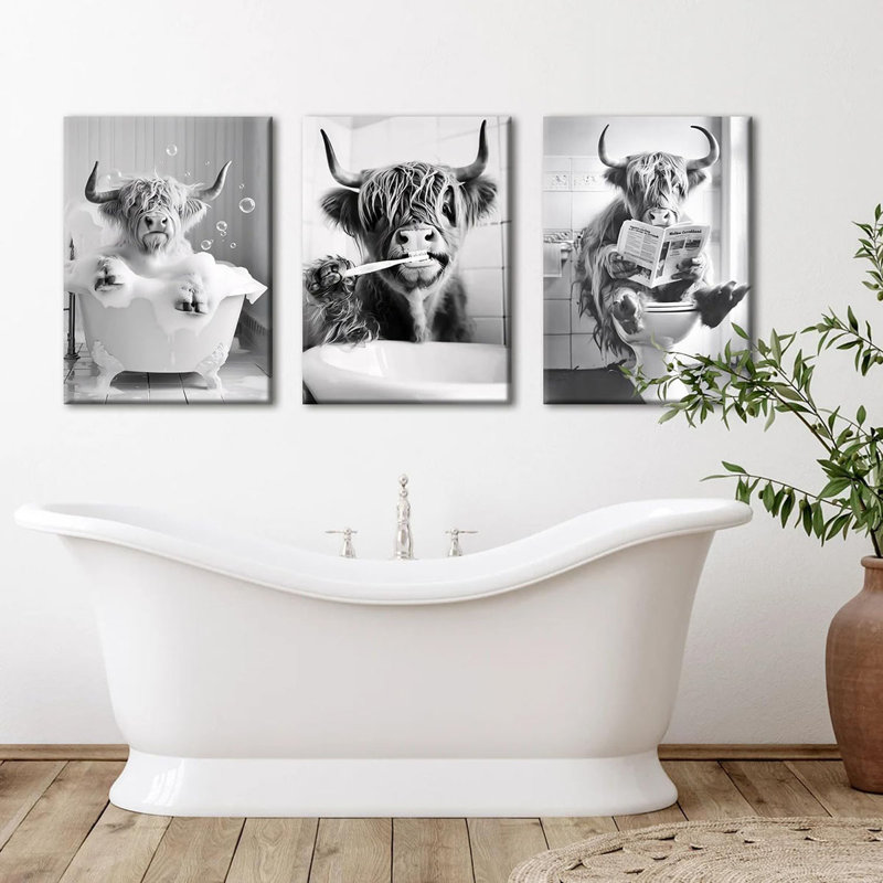 3 Piece Wrapped Canvas Print, 40 cm H x 30 cm W
