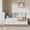 Lit de jour simple en bois avec tablettes de rangement, USB et lit gigogne
