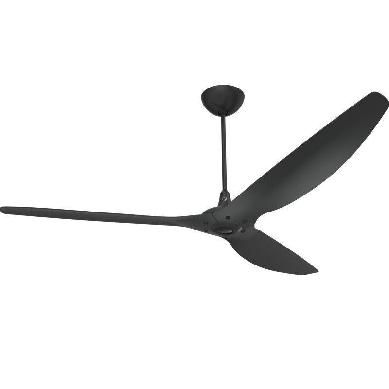 Haiku Smart Downrod Ceiling Fan, Black, 84 inches