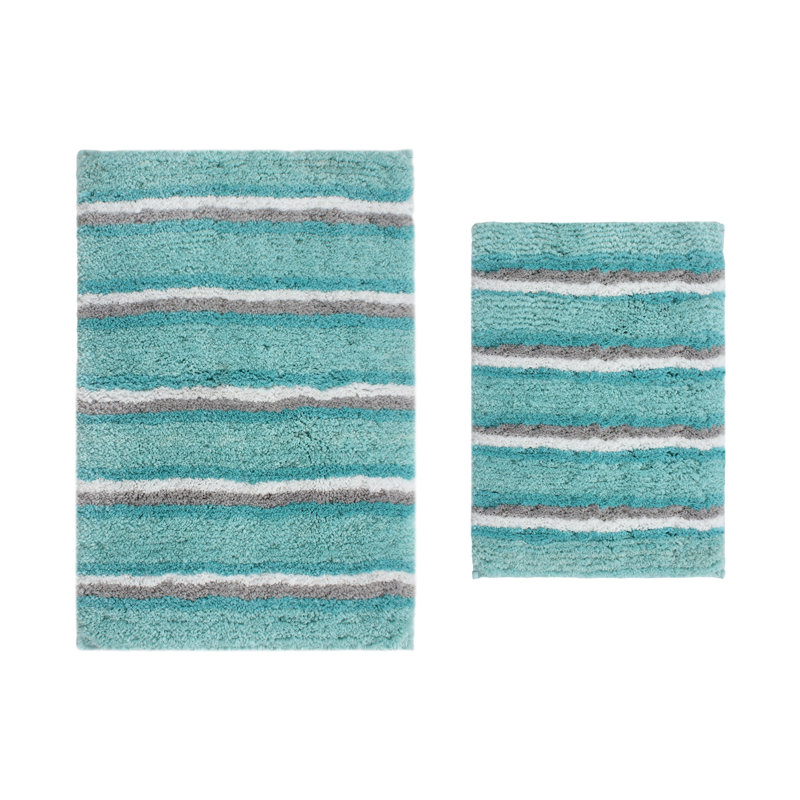 Amyr Non-Slip Bath Rug, Aqua