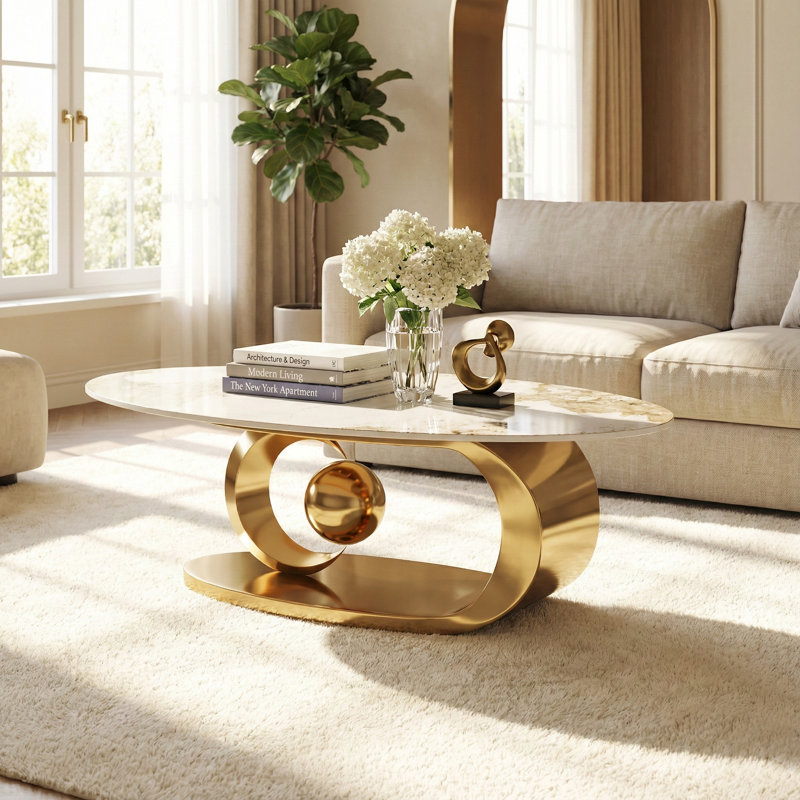 Coffee Table, Gold