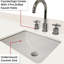 Meuble-lavabo simple en chêne blanc de 48 po de largeur avec comptoir en quartz Miroir, mécanisme de fermeture en douceur et rangement généreux avec miroir scellé pour durer cinq tiroirs