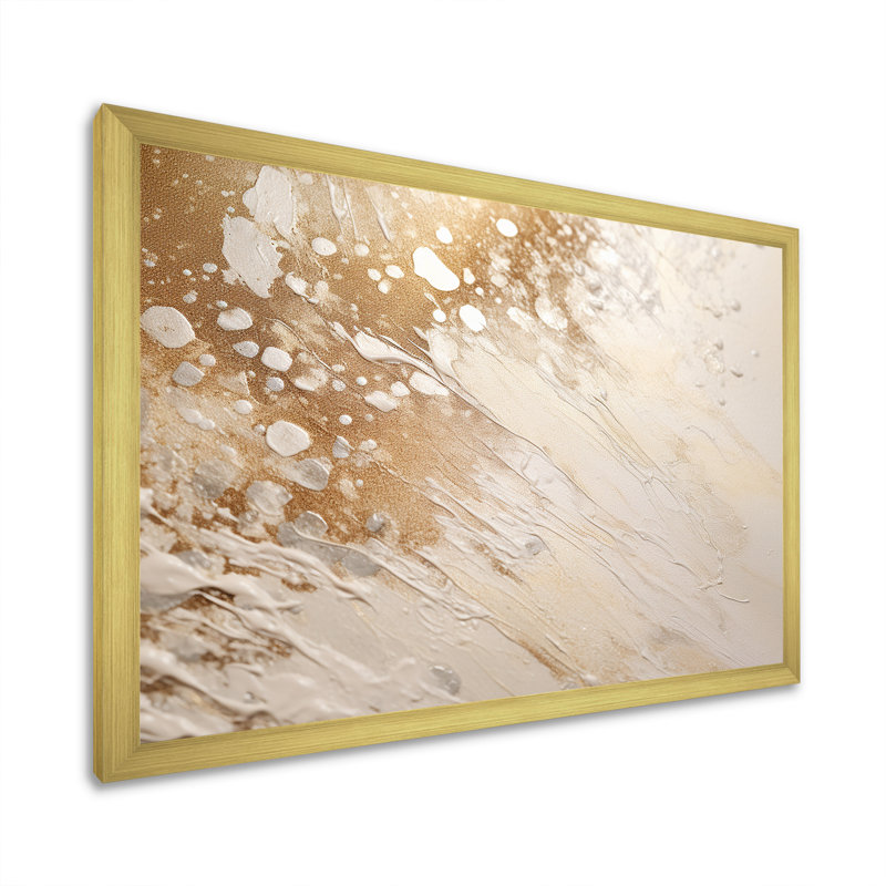 " Sediments Abstract Story ", Gold Picture Framed, 24" H x 32" W x 1" D