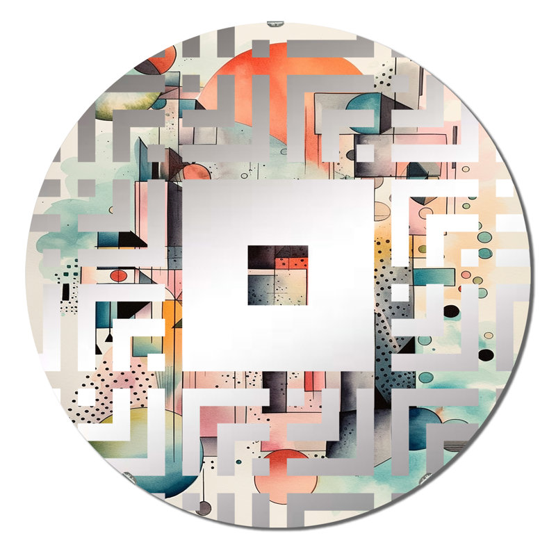 Demarion - Miroir mural carré, 23,6 po x 23,6 po