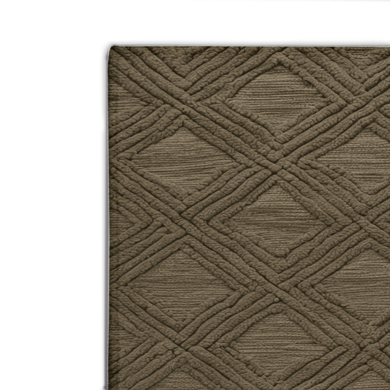 Tapis brun intérieur et extérieur Trellis, Rectangulaire 2 pi x 3 pi