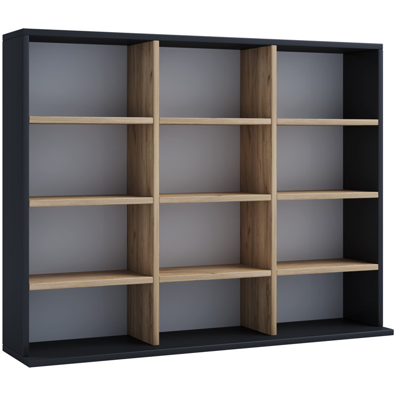 Amabella 82cm H x 102cm W Standard Bookcase, Anthracite