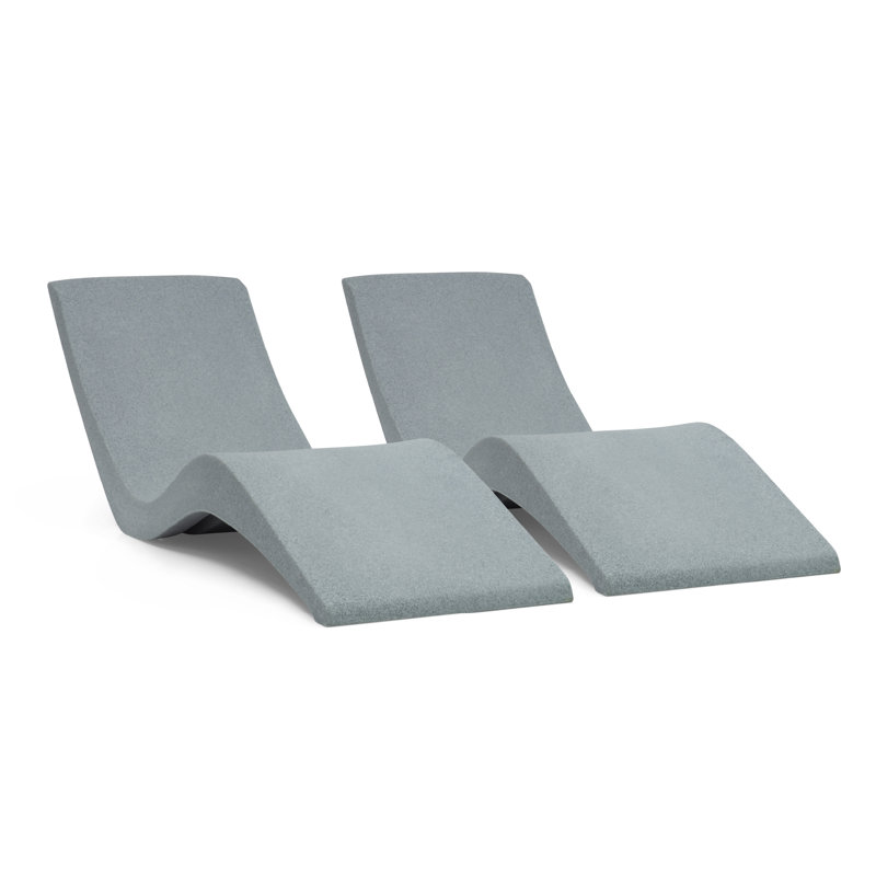 In-pool Chaise Lounger for 0-9 In. of Water, Gray