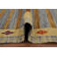 Tapis de couloir rayé en laine Kilim