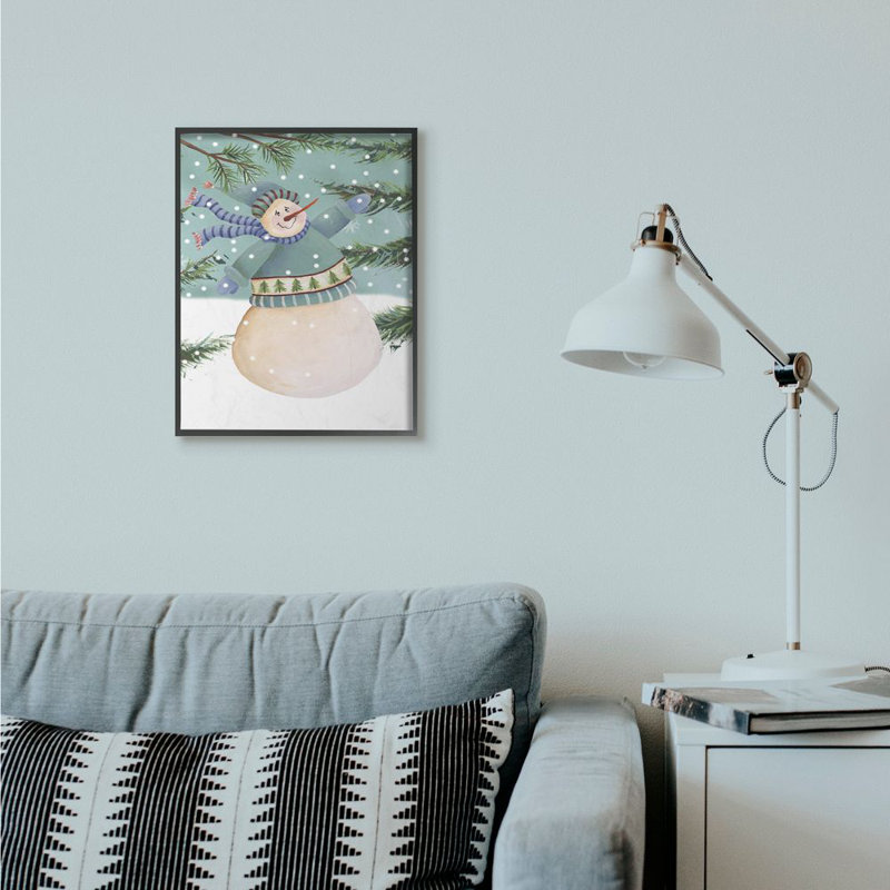 «Snowman Pine», impression, Giclée encadrée noir minuit, H 20 po x l 16 po