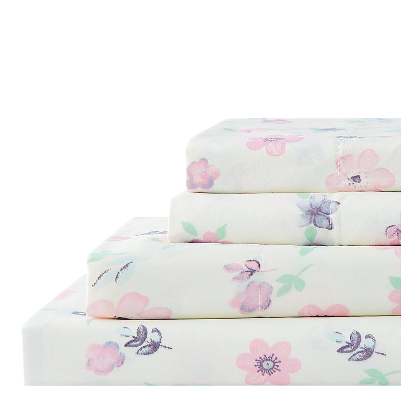 Brickendon Microfiber Floral Sheet Set, Full