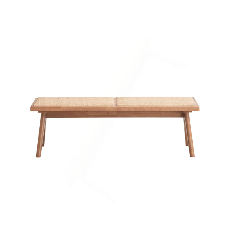 Banc en rotin et finition naturelle Velentina
