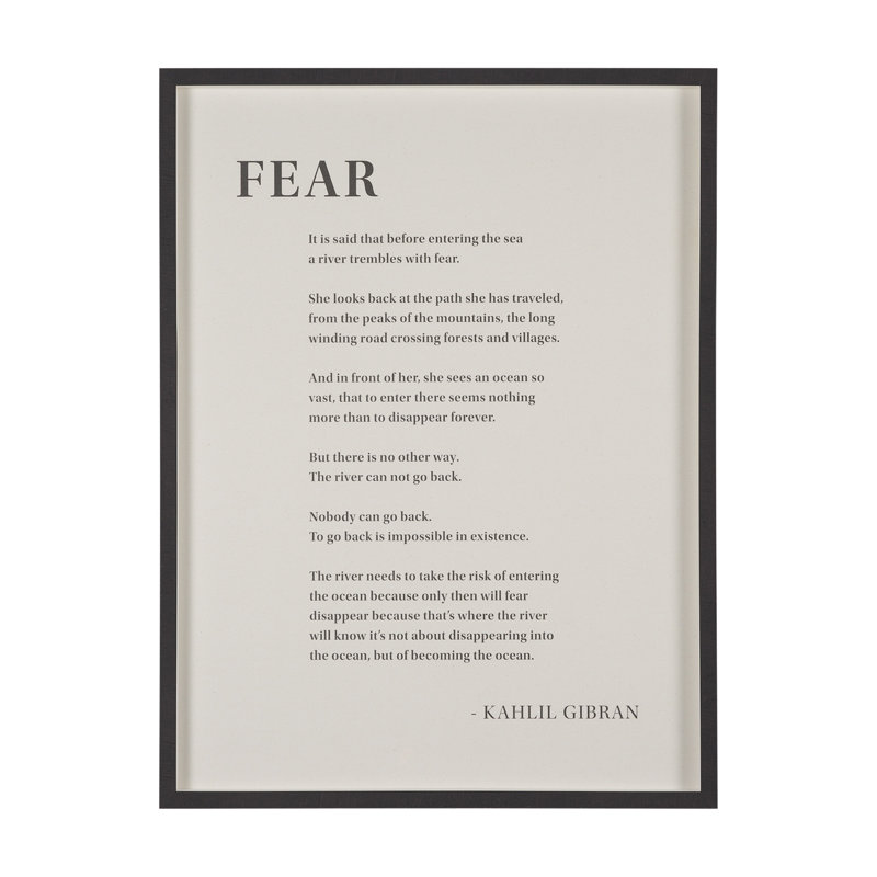 «Fear a Hand Embelished», reproduction d'art texturée encadrée sous verre, 31.5L x 1.6W x 41.5H