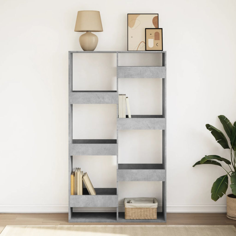 Bryton 115cm H x 100cm W Book Cabinet Bookcase, (8 Shelves) 175cm H x 100cm W x 33cm D, Black