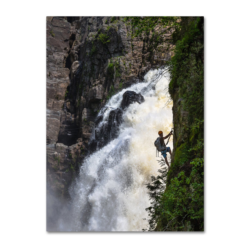 « escalade », reproduction de photo sur toile tendue, H 19 po x l 14 po