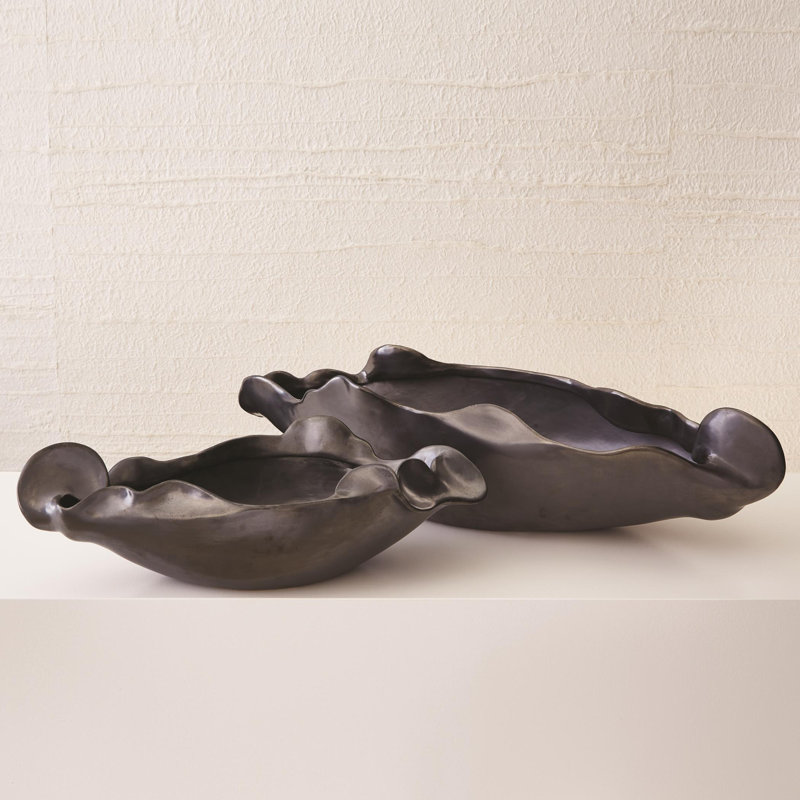 Free Form Bowl-Graphite, 6.5" H x 20.5" W x 9" D