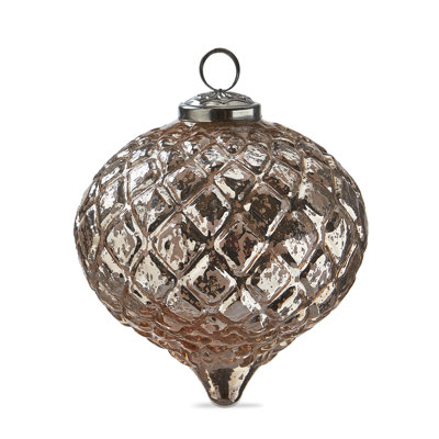 Vint Diam Teardrop Ornament 5In