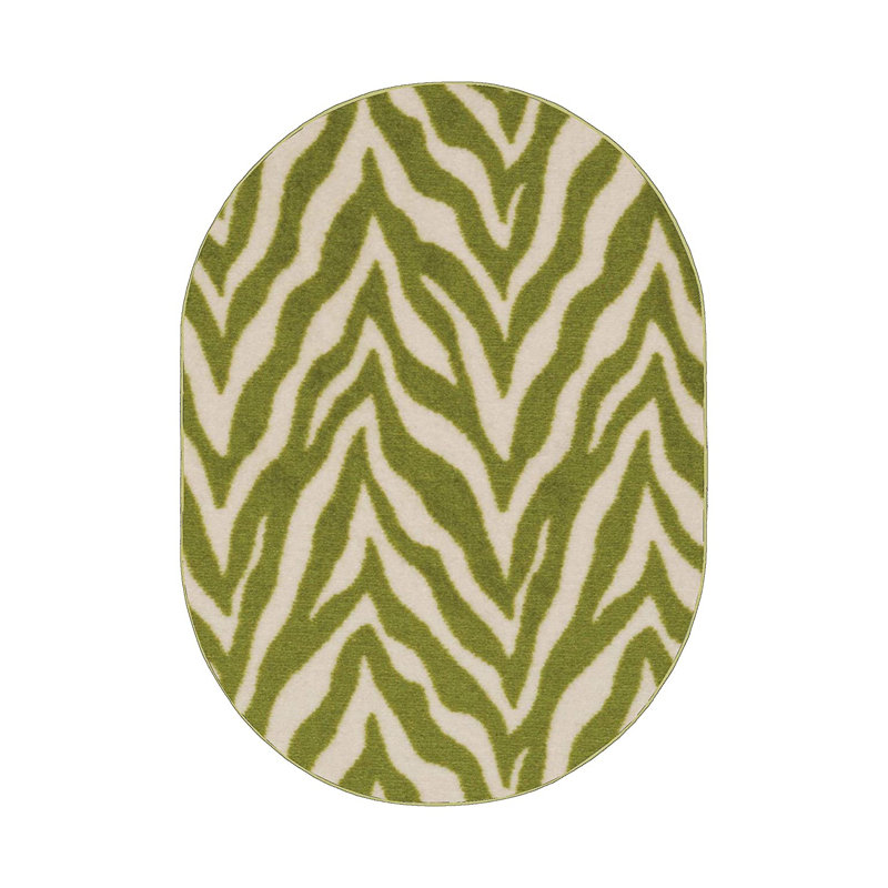 Tapis à motif animalier - Nomade zébré, Ovale 6 pi x 9 pi
