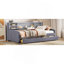 Lit plateforme simple tapissier avec rangement et tiroirs-372528593