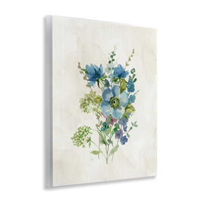  Blue Wildflower Cluster Wall Plaque Art by Nan