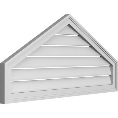 Peaked Surface Mount Signature Urethane Functional Gable Vent 7/12 Pitch, Primed Tan