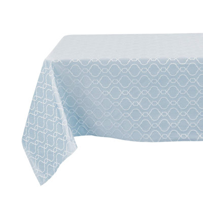 Wrinkle Resistant Jacquard Morrocan  Spillproof Tablecloth