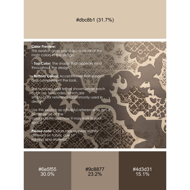 Tapis d'inspiration mondiale brun / beige lavable à la machine Penola, Carré 7 pi