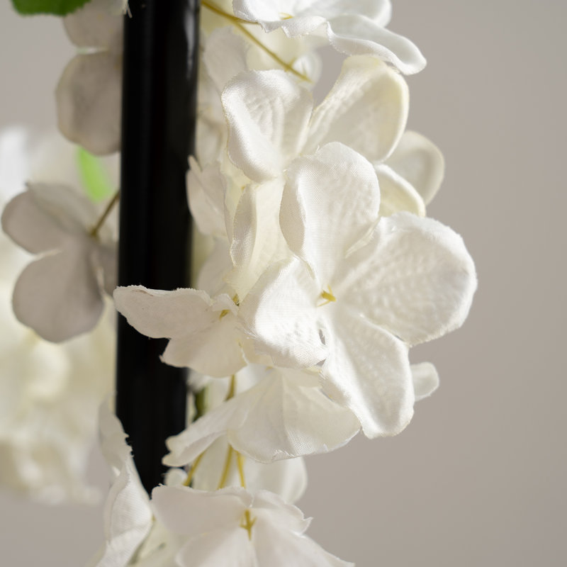 193cm Faux Trailing Hydrangea Garland White