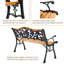 Iron, Pine Wood Outdoor Bench