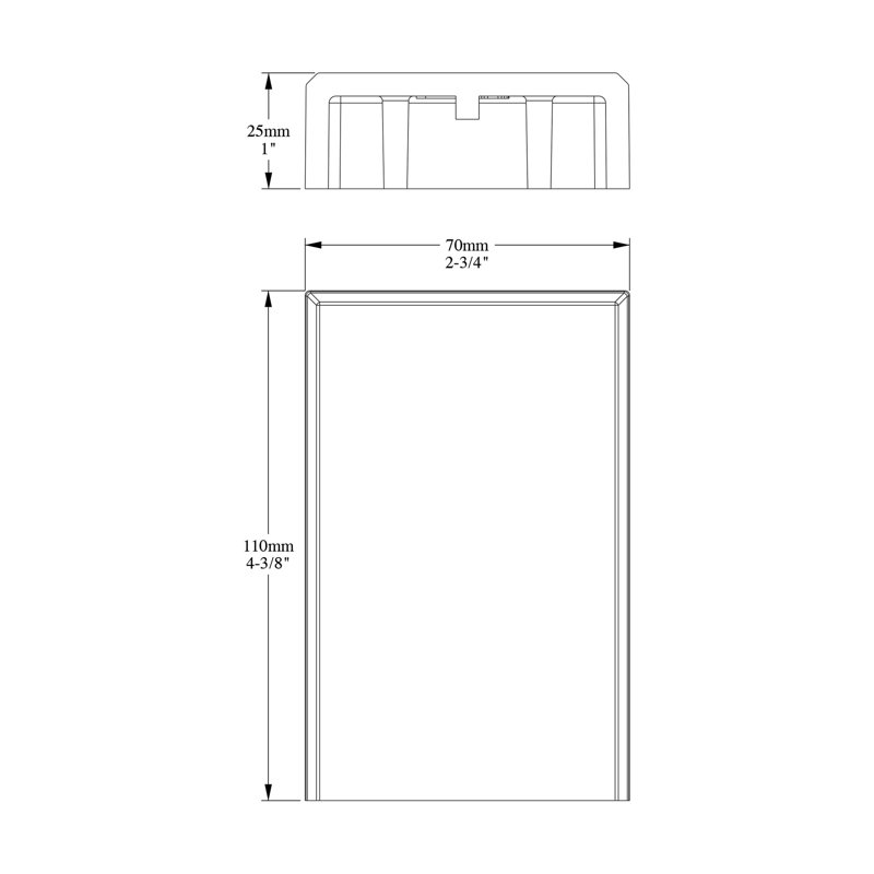4.375"H x 2.75"W x 1"D Rosette Applique