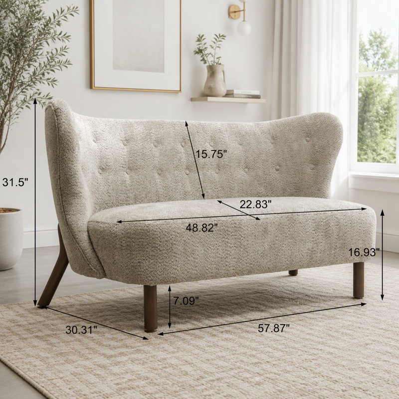 Causeuse Nordic, Tissu chameau