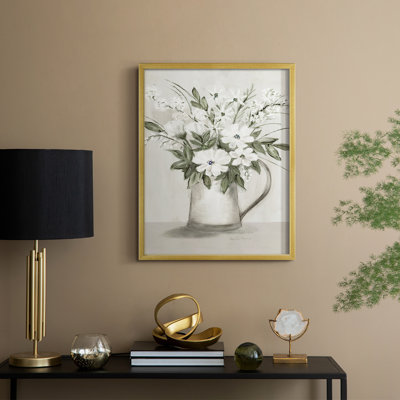 Cottage Bouquet I, reproduction encadrée - bois massif