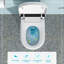 Toilette intelligente avec bidet intégré, ouverture et fermeture automatiques, siège chauffant allongé, capteur de pied encastré, affichage DEL, lavage à l'eau chaude, sécheuse, veilleuse