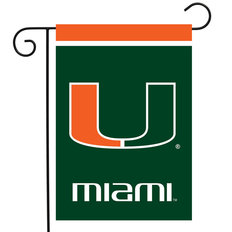 Miami Hurricanes NCAA Licensed Garden Flag, Miami, Floride