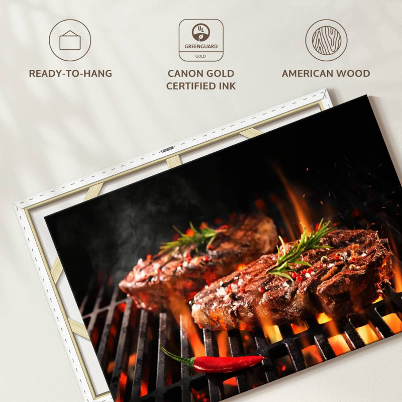 Yarlin Sizzling Beef Steaks, 20" H x 30" W