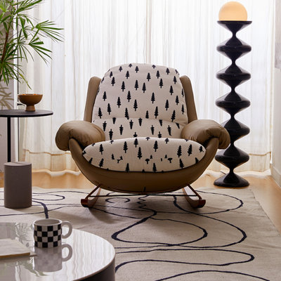 Chaise berçante ergonomique décontractée pour salon