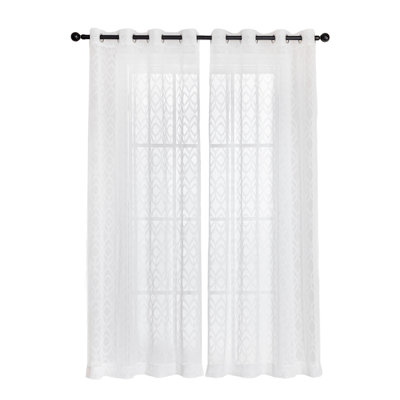 Sleep Zone Non-See-Through Sheer Curtains(Set of 2)