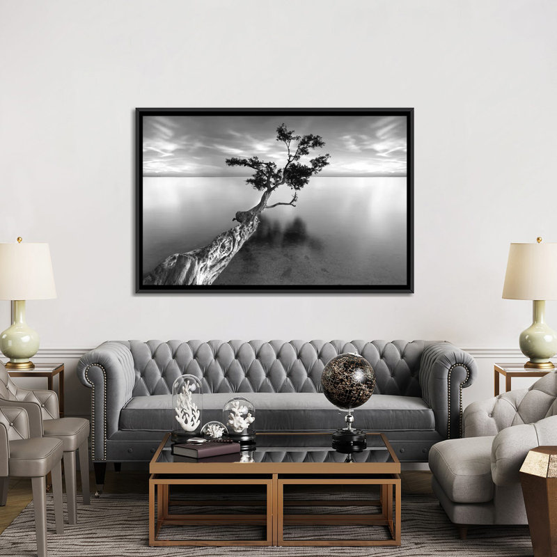 « Water Tree XIII », reproduction de photo sur toile tendue, Toile avec cadre noir, Pas de tapis