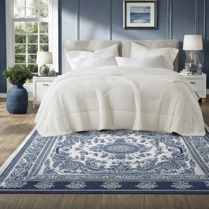 Reversible Tencel Bedding Set, White Modern Comforter For Home