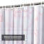 Rideau de douche blanc en marbre rose avec 12 crochets-127352407